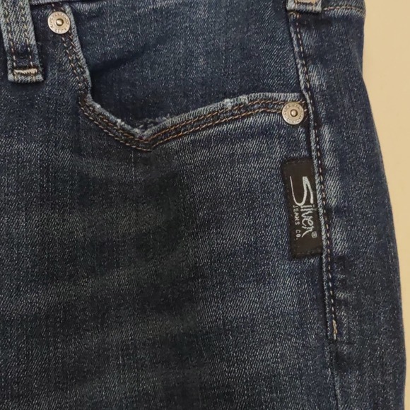 Silver Jeans Avery Skinny Crop 32W X 25L Dark Sandblast - Picture 6 of 11